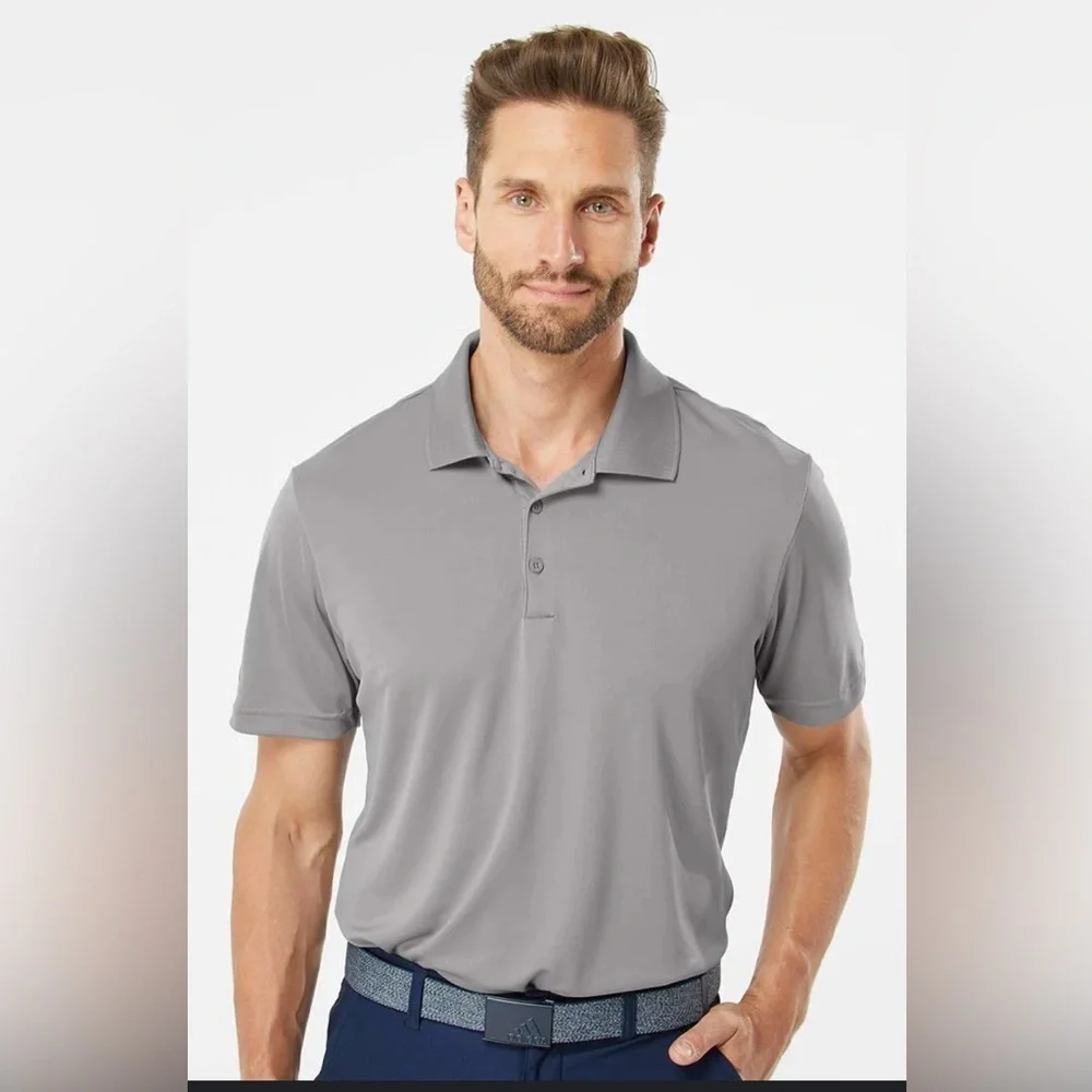 adidas Men’s Light Gray Golf Polo Shirt. Sz/XL.